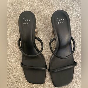 A New Day, Snake print thin strap heel pumps